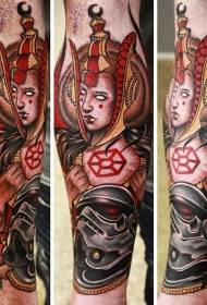 Ny skole stil farve mystisk kvinde tatovering