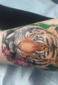 Mädchen Kalb gemalt Aquarell Skizze herrschsüchtig klassischen Tiger Tier Tattoo Bilder