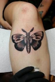 Awọn obinrin akọ ẹsẹ abo moth tatuu