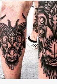 ahuntz tatuaje Satana gizonezko zurtoina ardi buruaren tatuaje irudian