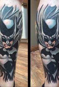 الساق الكرتون باتمان نمط الوشم اللون