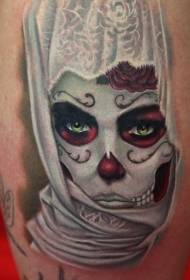Ноги мексиканские традиционные красочные женщины портрет татуировки
