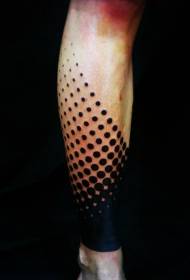 Noha čierna jednoduchá dekoratívna totemová tetovacia vzorka