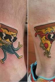 Food Tattoo Couple op 'e keale kleurde food tattoo-ôfbylding