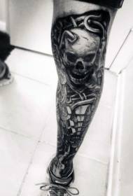 I-Creepy tattoo engaqondakali emlenzeni