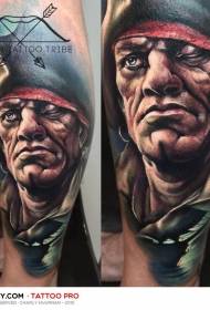 Legs modernen Stil faarweg Pirat Porträt Tattoo Muster