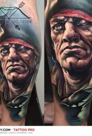 Legs modern style colorful pirate portrait tattoo pattern