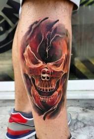 Leg kleur nije styl skull tatoeaazje