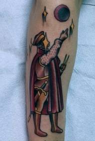 Paže malované středověký malý válečník tetování obrázek