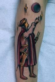 Braccio dipinto medievale piccolo tatuaggio guerriero immagine