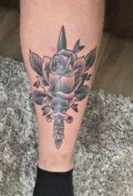 Dagger húðflúr stelpukálfur á dolk húðflúr mynd 99283-Tattoo fugl karl kálfur á litaða fugla húðflúr mynd