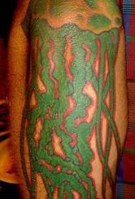 umbala womlenze wamadoda we-jellyfish tattoo