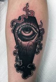 Patrón de tatuaje de ojo de ataúd de color de ojos