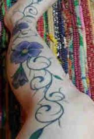 roślina winorośl tatuaż dziewczyna cielę kolorowy kwiat tatuaż obraz 98931-literacki tatuaż kwiat tatuaż męski trzon na kwiatowym zdjęciu tatuaż