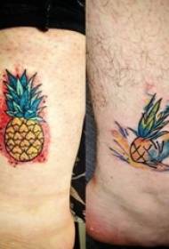 setšoantšo sa tattoo ea namane e lumellanang le setšoantšo sa tattoo ea pineapple ea tattoo