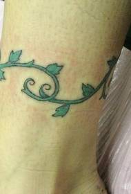 modello di tatuaggio di vite fresca di colore delle gambe