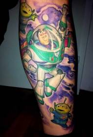 leg Faarf Cartoon Toy Charakter mat Alien Tattoo