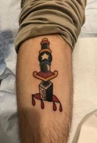 European dagger tattoo male shank on dagger tattoo pattern