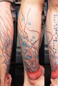 Ceg ceg muaj tswv yim jellyfish tattoo qauv