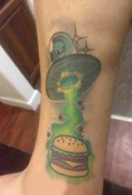Alien στέλεχος τατουάζ αρσενικό για τα τρόφιμα και ξένες τατουάζ εικόνες