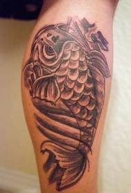 Male legs brown squid tattoo pictures