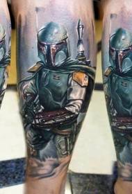 Νέο ύφος χρωματισμένο πόδι αστέρων στρατιώτες τατουάζ πολέμου