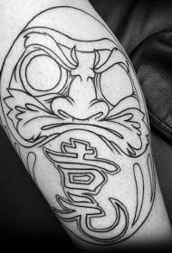 Tumbler Tattoo Muster an einfache Been