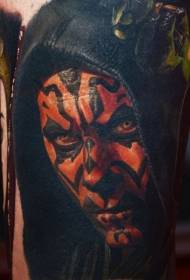 რეალისტური ვარსკვლავური ფერის ომები Darth Magic Tattoo