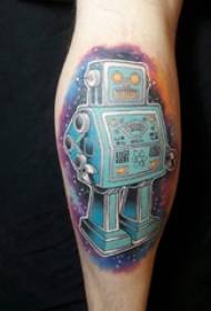 ternera dipinta tecnica tatuaggio stella cielo tatuatu figura geometrica tatuaggio robot robot tatuaggio stampa