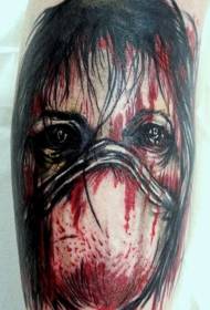 jalka moderni kauhuelokuva verinen hirviö sairaanhoitaja tatuointi