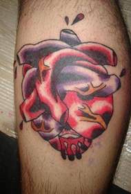farba nohy super realistické srdce tetovanie obrázok