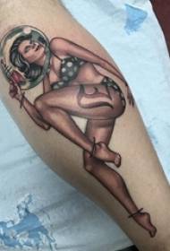 χαρακτήρας εικόνα τατουάζ Αρσενικό μοσχάρι φοιτητής σε σχήμα τατουάζ θηλυκό χαρακτήρα