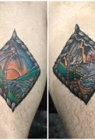 péinteáilte buachaillí laonna uiscedhath sceitse pictiúir tattoo tírdhreach cruthaitheach