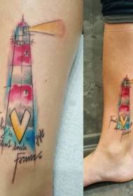 колір ніг простий маяк татуювання візерунок
