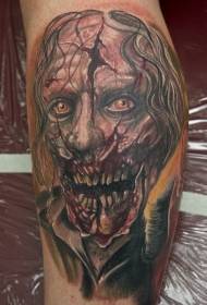 Pootkleur realistische zombie tattoo foto
