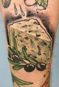 Kāju reālisma stila krāsainā siera tetovējums
