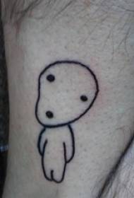 skedel tatoeëer manlike skacht op swart tekenprent skedel tatoeëermerk