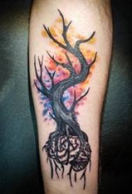татуировка дерева самец теленка на татуировке дерева картина
