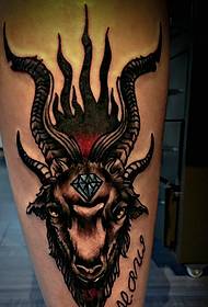 Borsa a forma di pecora con motivo a tatuaggio di vitello pieno di personalità