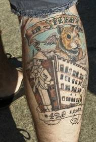 Nyumba ya rangi ya mguu na picha ya tattoo ya mabawa ya hamster