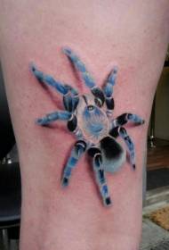 Modri pajek super realističen vzorec tatoo