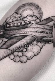 Combattente di linea pungiglione con motivo tatuaggio nuvola