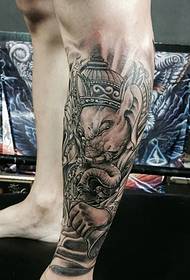Bag calf black and white elephant god tattoo tattoo