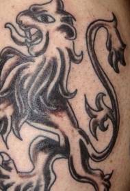 Patrón de tatuaxe de becerro de león