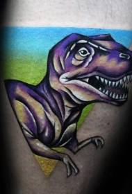 Modellu di tatuatu di dinosauro geomitricu di culori scola nova