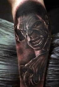 Vitello realistico realistico arrabbiato combattimento gigante tatuaggio modello