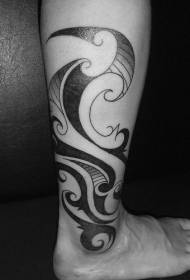 Déan patrún tattoo totem dubh agus bán