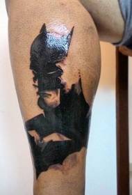 Kalf swarte batman portret tattoo patroan