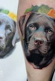 Modellu di tatuatu di ritrattu di cane naturale assai realisticu