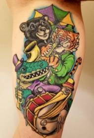 Materiale del tatuaggio del braccio grande immagine divertente del tatuaggio animale sul braccio del ragazzo